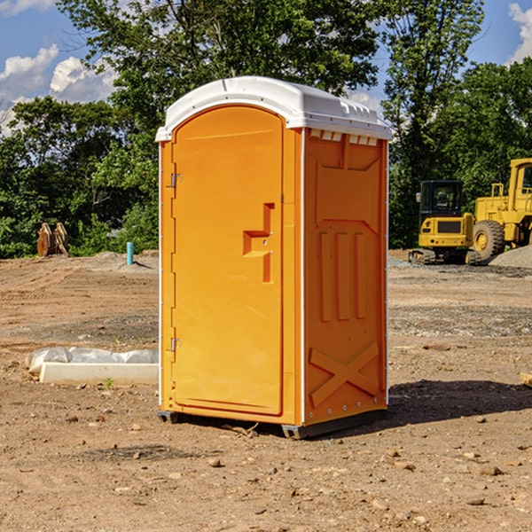 how often are the portable restrooms cleaned and serviced during a rental period in Walnut Hill TN